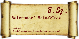 Baiersdorf Szidónia névjegykártya